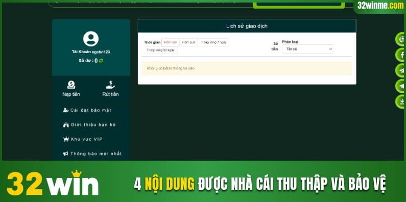 4 nội dung được nhà cái thu thập và bảo vệ